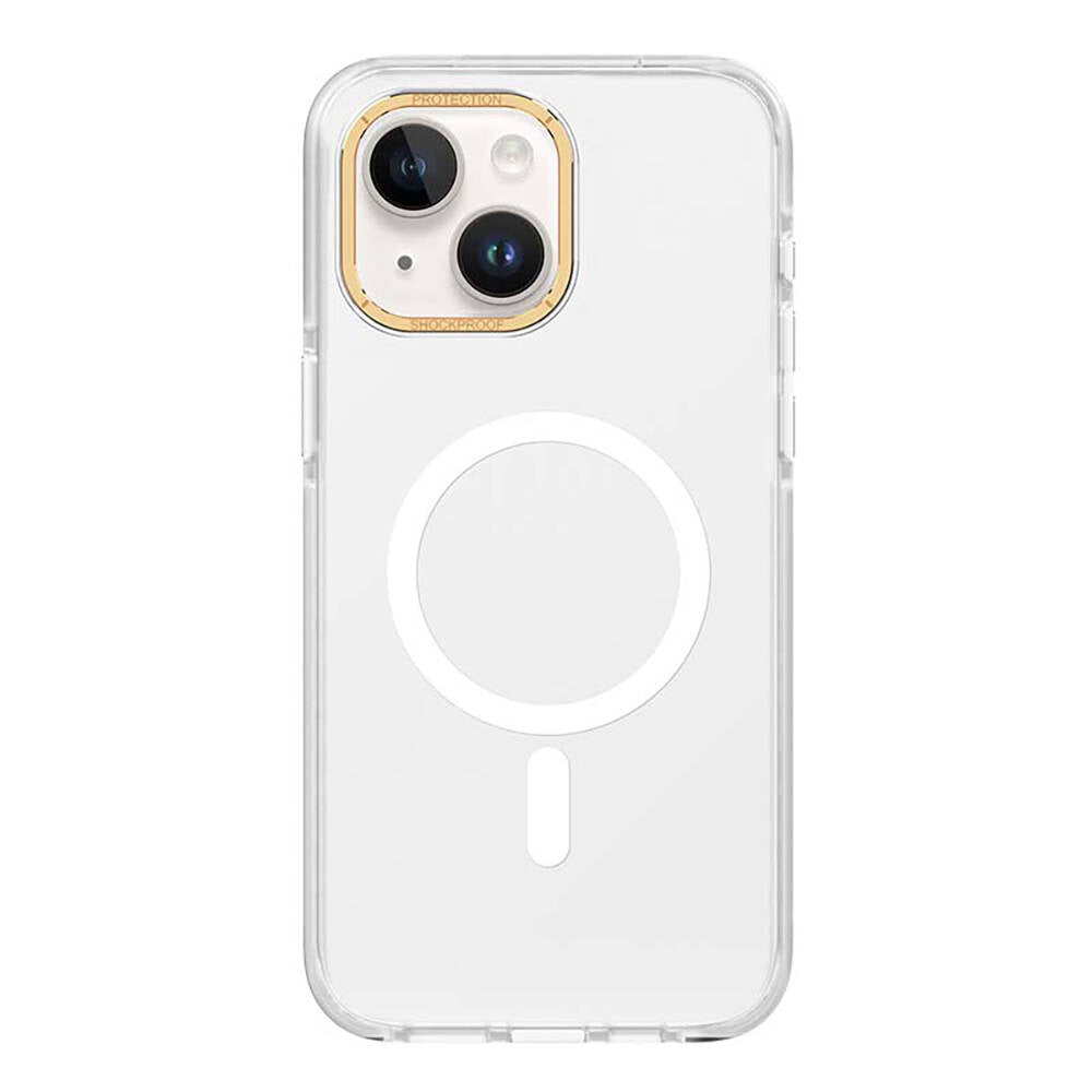 iPhone 15 Plus Kılıf M-safe Şarj Özellikli Cam Arka Yüzey Recci Michelin Serisi Kılıf