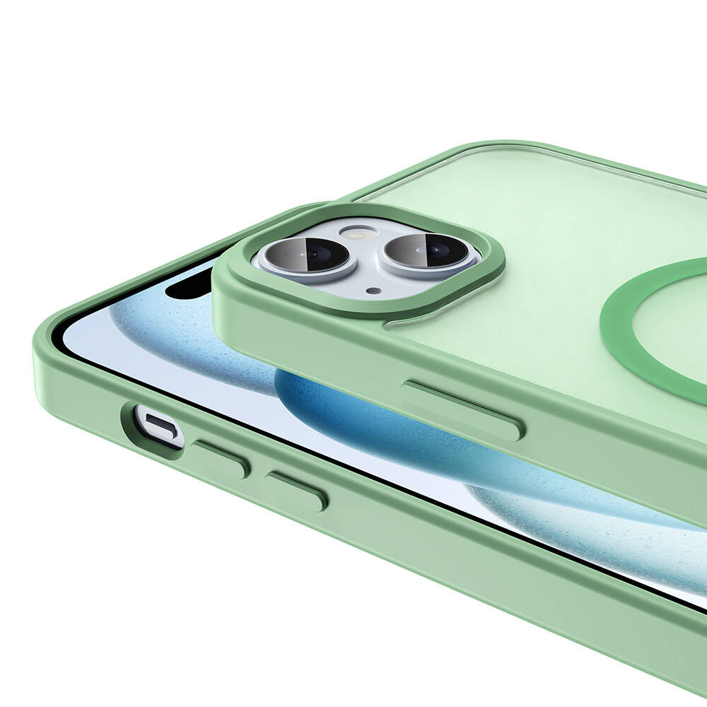 iPhone 15 Plus Kılıf M-safe Şarj Özellikli Mat Arka Yüzey Zore Sio Kılıf