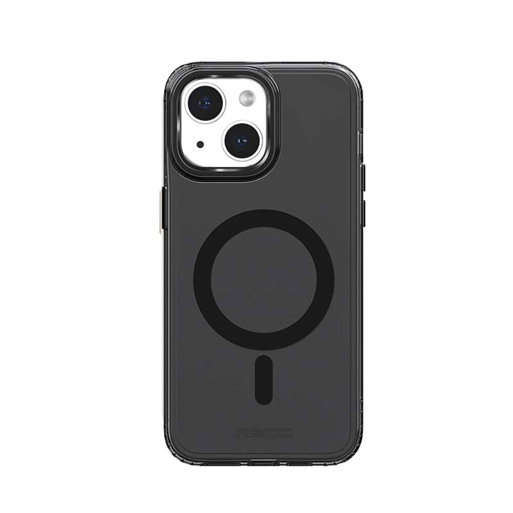 iPhone 15 Plus Kılıf M-safe Şarj Özellikli Saydam Arka Yüzey Recci Crystal Color Serisi Kılıf