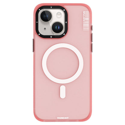 iPhone 15 Plus Kılıf M-safe Şarj Özellikli Youngkit Colored Sand Serisi Kılıf