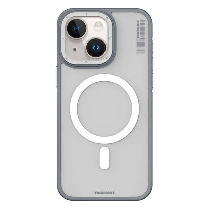 iPhone 15 Plus Kılıf M-safe Şarj Özellikli Youngkit Rock Sand Serisi Kılıf