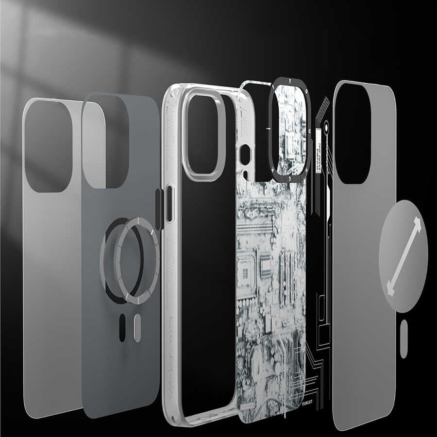 iPhone 15 Plus Kılıf M-safe Şarj Özellikli YoungKit Technology Serisi Kılıf