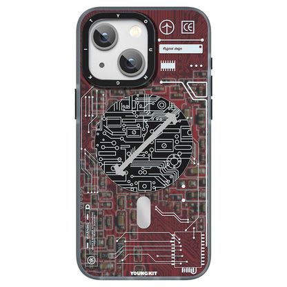iPhone 15 Plus Kılıf M-safe Şarj Özellikli YoungKit Technology Serisi Kılıf