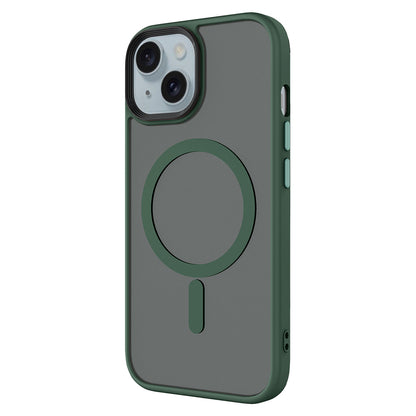 iPhone 15 Plus Kılıf Mat Arka Yüzey Wireless Şarj Özellikli Zore Flet M-safe Kılıf