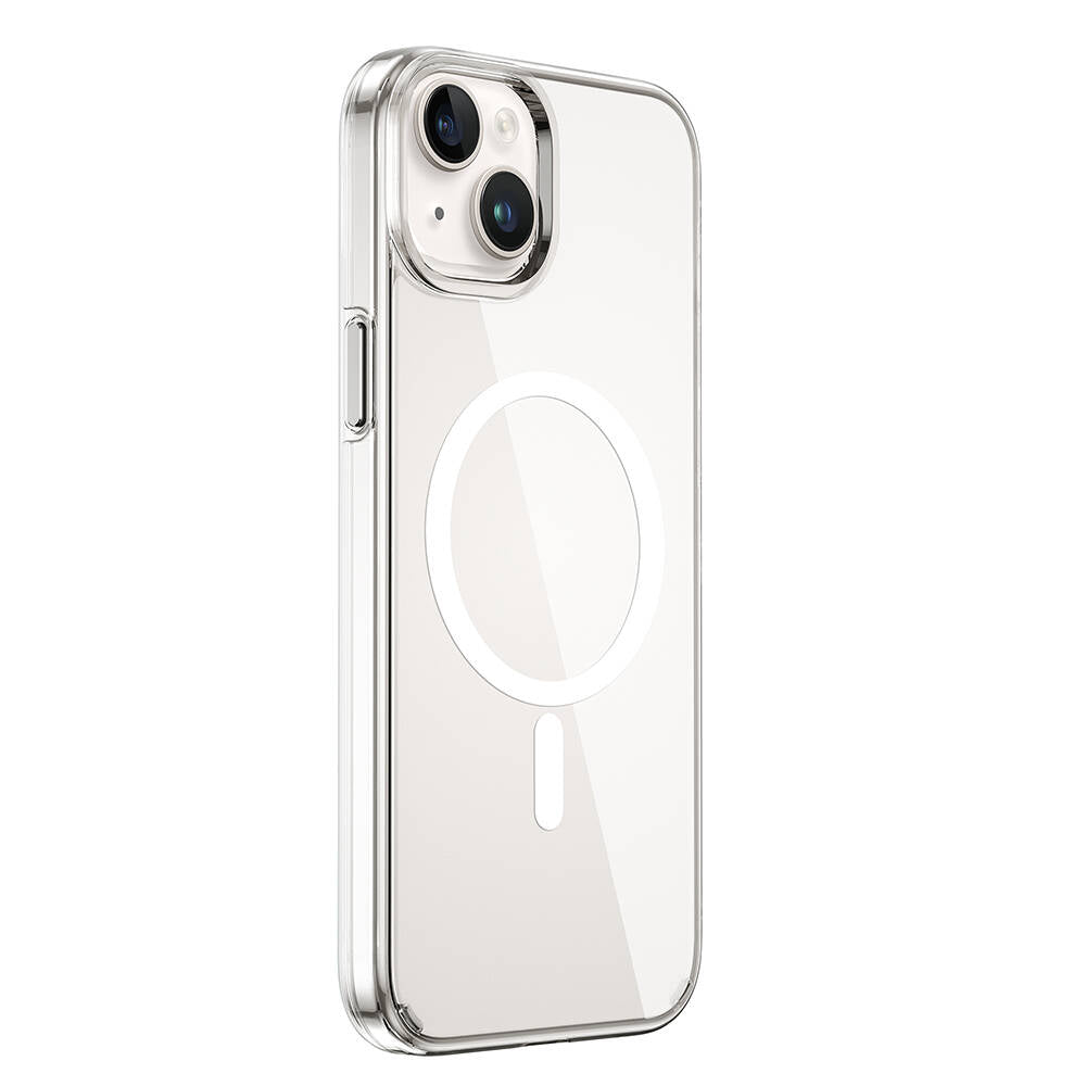iPhone 15 Plus Kılıf Wiwu BC-022 M-safe Şarj Özellikli Şeffaf Transparan Kılıf