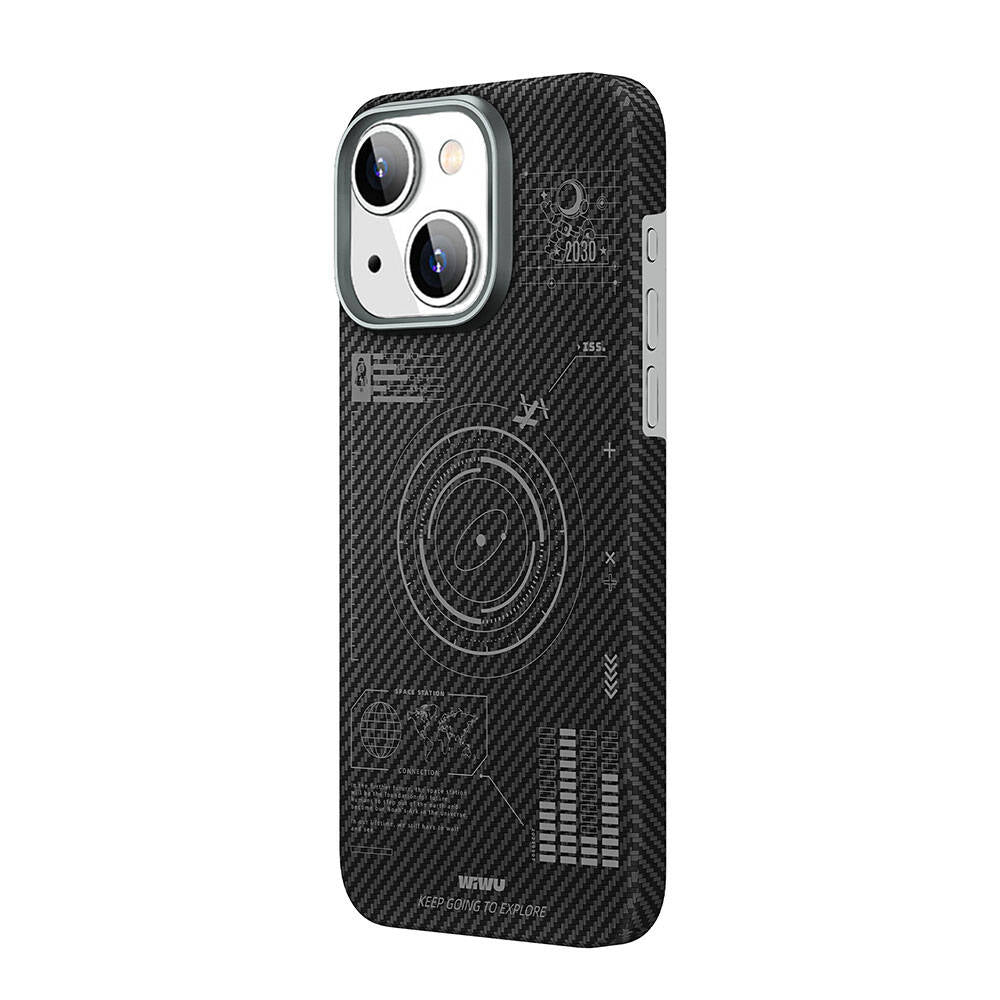 iPhone 15 Plus Kılıf Wiwu KJZ-017 Karbon Fiber 600D Explore Kılıf