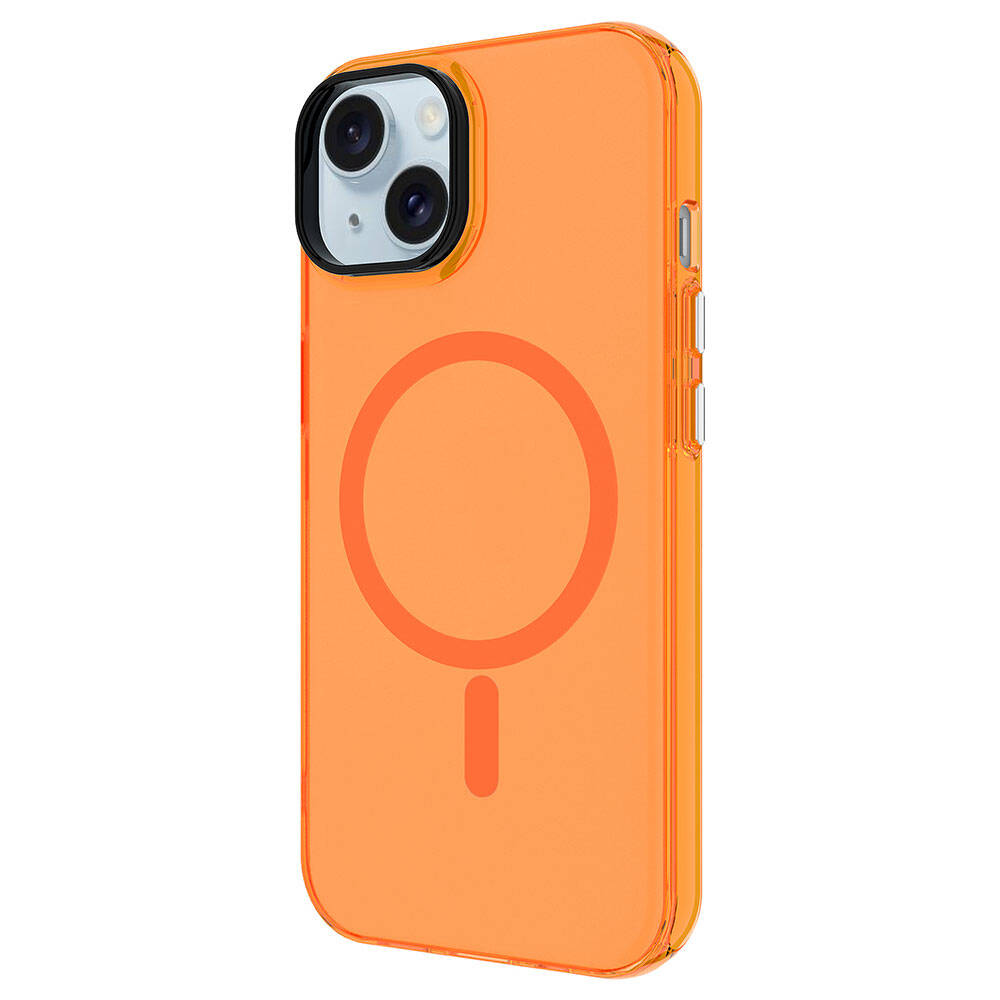 iPhone 15 Plus Kılıf Zore M-safe Şarj Özellikli Buzlu Transparan C-Pro Sert Kılıf