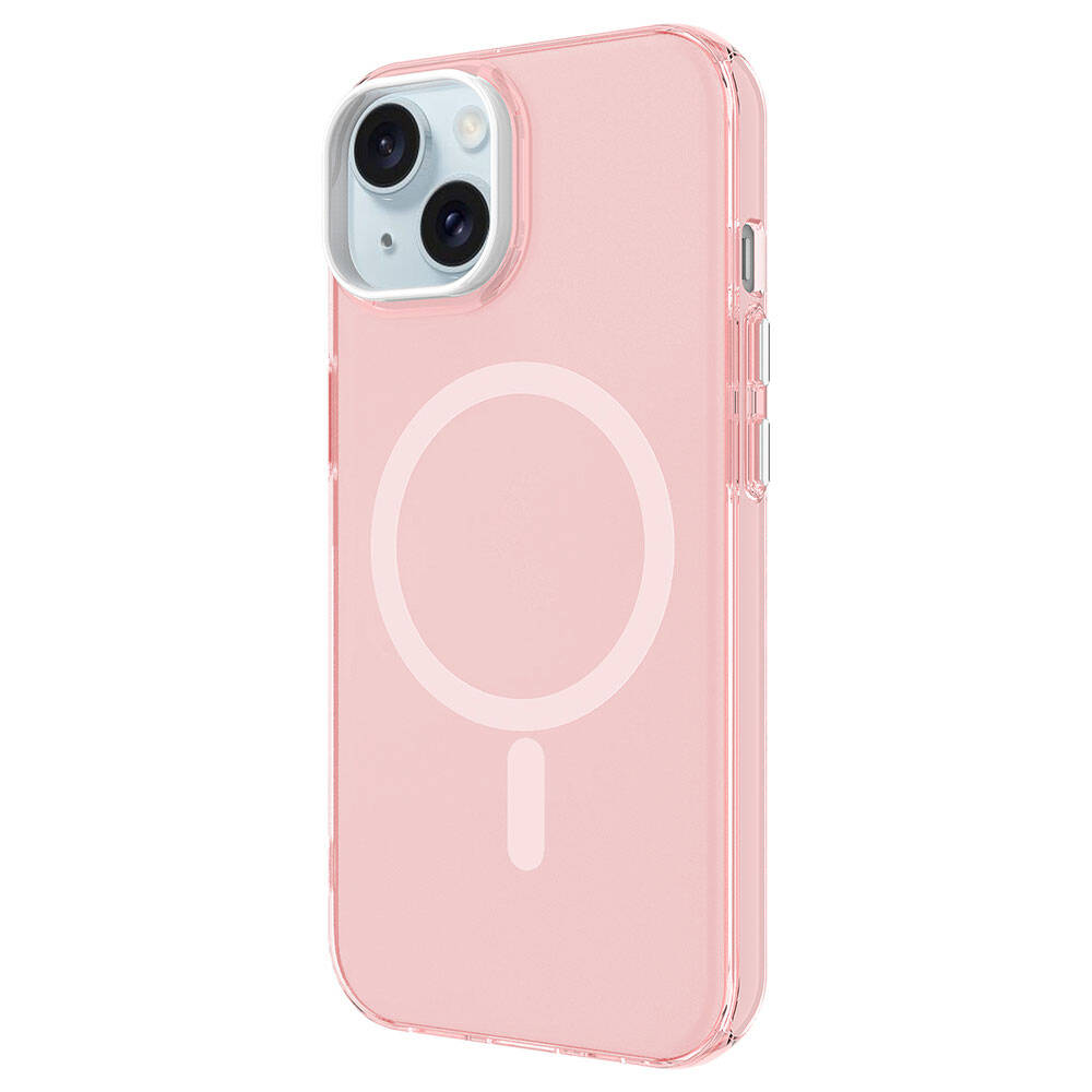 iPhone 15 Plus Kılıf Zore M-safe Şarj Özellikli Buzlu Transparan C-Pro Sert Kılıf