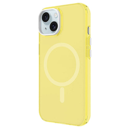 iPhone 15 Plus Kılıf Zore M-safe Şarj Özellikli Buzlu Transparan C-Pro Sert Kılıf