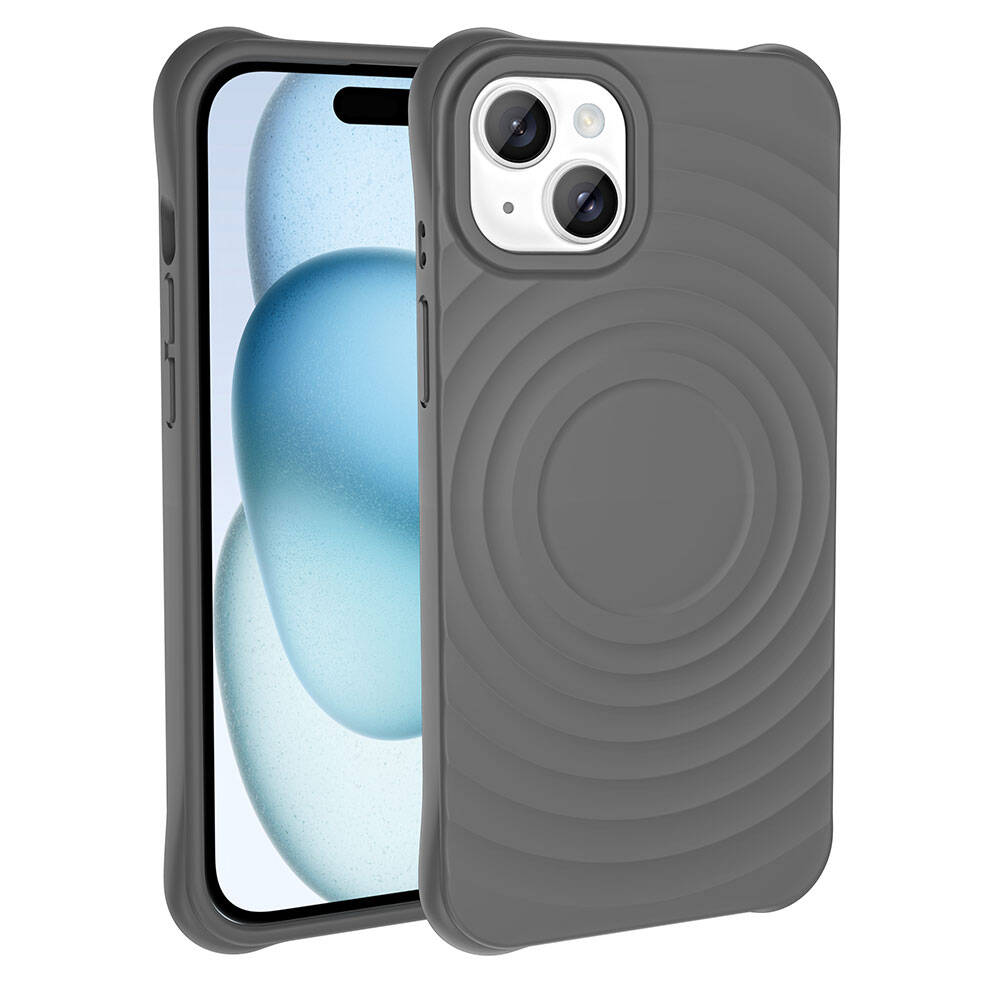 iPhone 15 Plus M-safe Şarj Özellikli Airbagli Mat Görünümlü Zore Hepi Kılıf