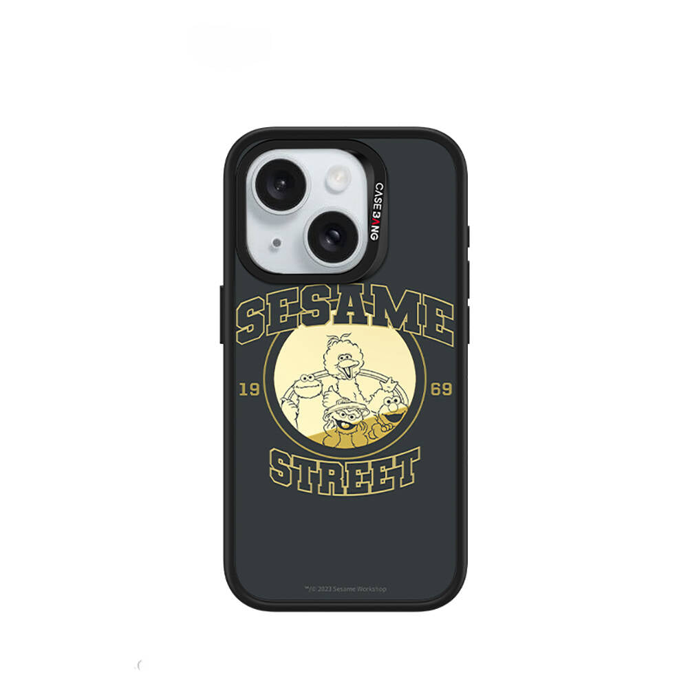 iPhone 15 Plus M-safe Şarj Özellikli Casebang Sesame Street Serisi Mıknatıslı Arka Panel