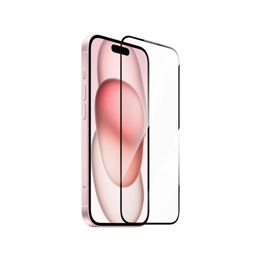 iPhone 15 Plus Wiwu GT-014 Polimer Oleofobik Kaplama Şeffaf Pürüzsüz Temperli Cam Ekran Koruyucu 25'li Paket