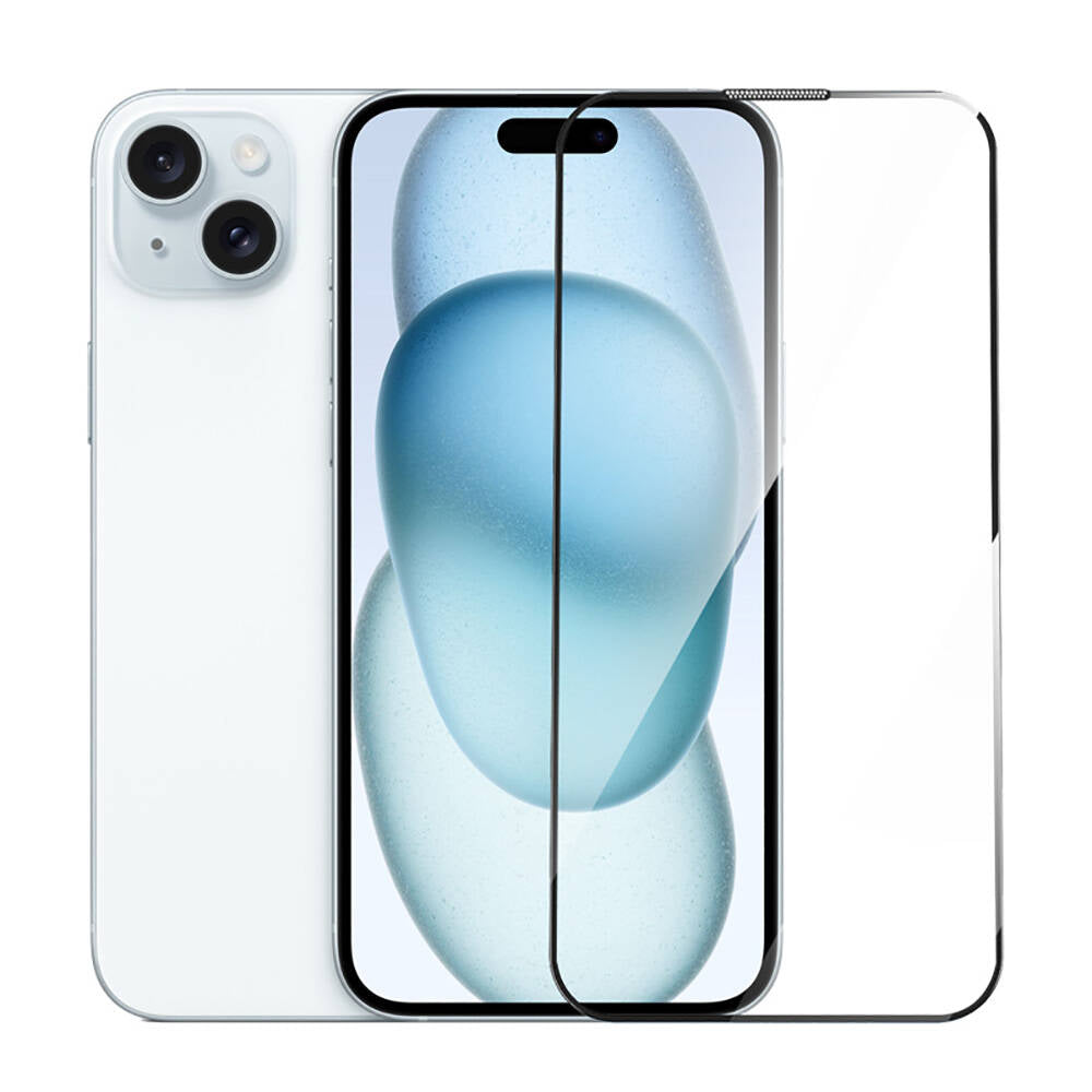 iPhone 15 Plus Wiwu GT-014 Polimer Oleofobik Kaplama Şeffaf Pürüzsüz Temperli Cam Ekran Koruyucu 25'li Paket