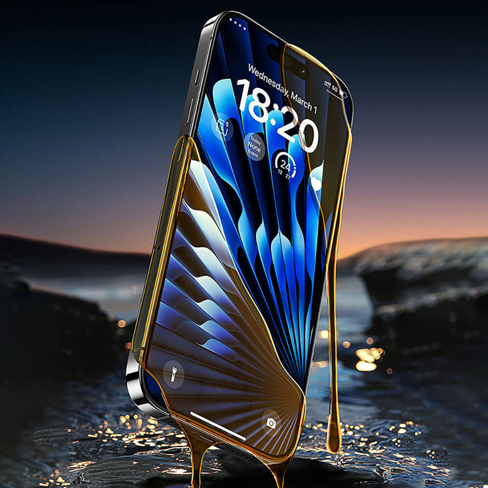 iPhone 15 Pro Benks Glass Warrior Safir Coating Ekran Koruyucu + Kolay Uygulama Aparatlı