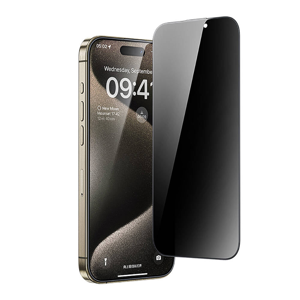 iPhone 15 Pro Casebang Privacy Hayalet Ekran Koruyucu + Kolay Uygulama Aparatı