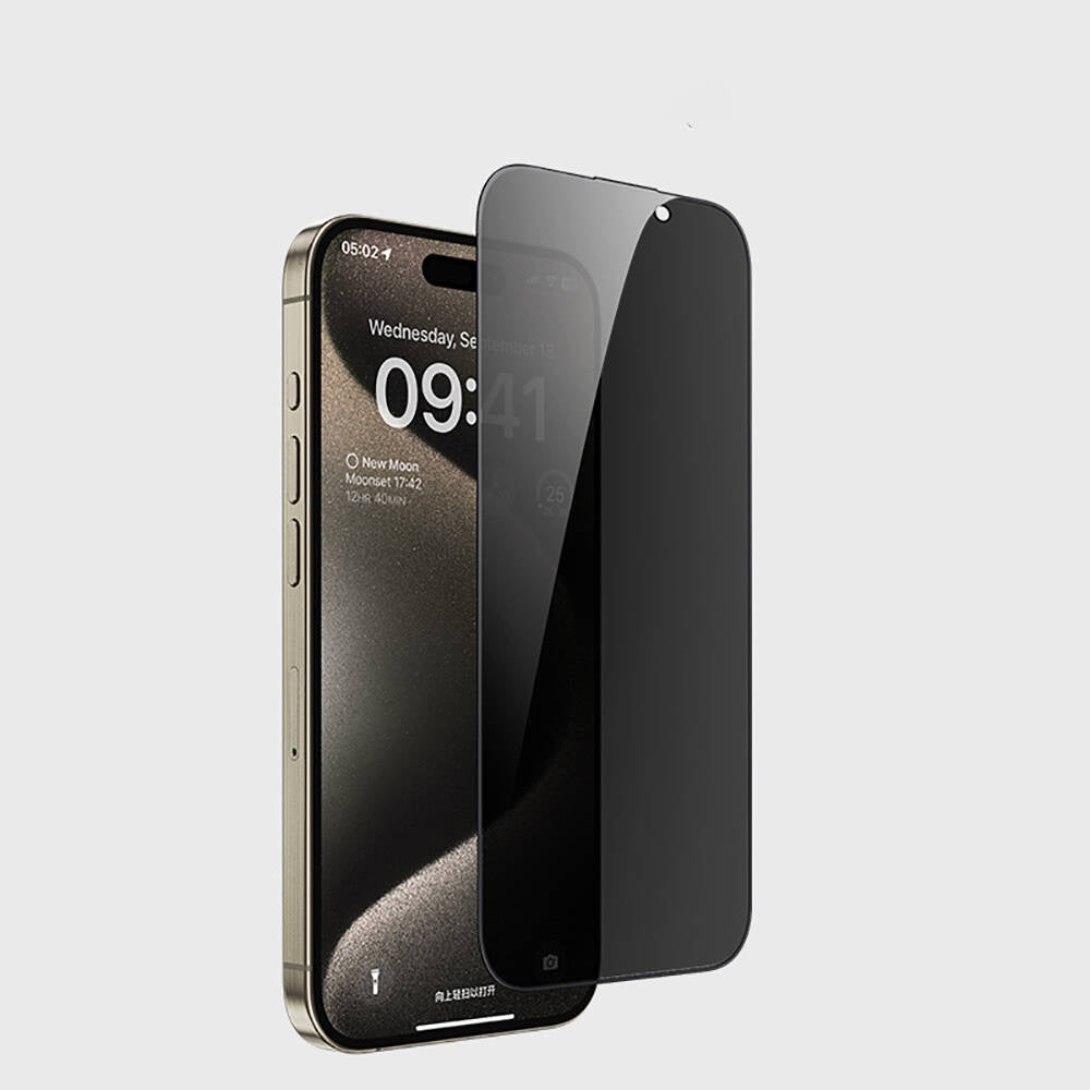iPhone 15 Pro Casebang Privacy Hayalet Ekran Koruyucu + Kolay Uygulama Aparatı