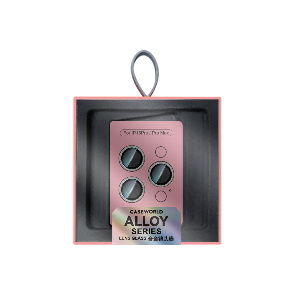iPhone 15 Pro CaseWorld Alloy Sparkling Diamond Serisi Taşlı Lens Koruyucu