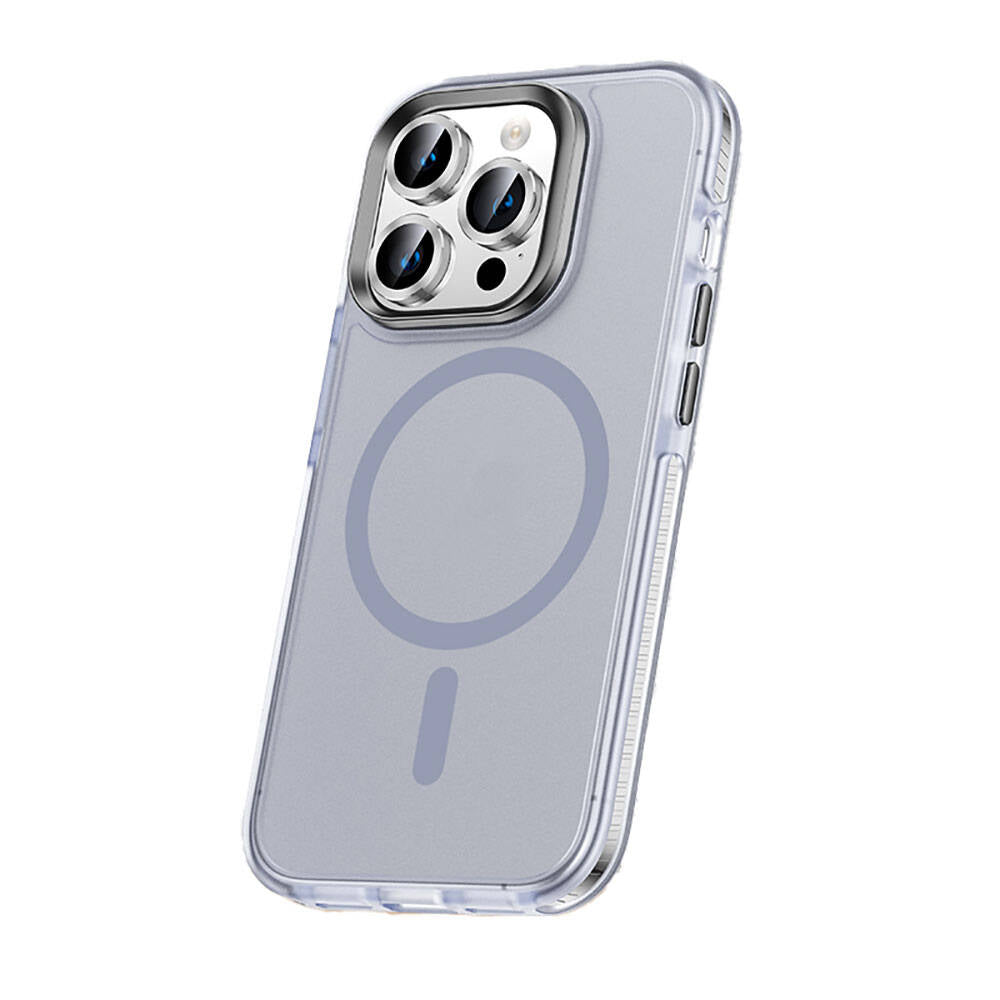 iPhone 15 Pro Kılıf Airbagli M-safe Wireless Şarj Özellikli Lens Koruyuculu Zore Klaptika Kılıf