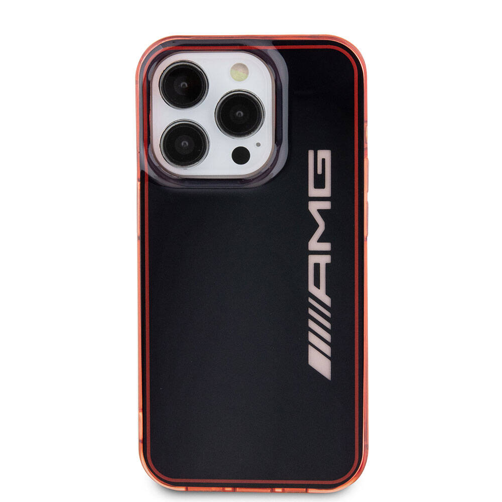 iPhone 15 Pro Kılıf AMG orijinal Lisanslı Çift Katmanlı Şeffaf Büyük Logo Kılıf