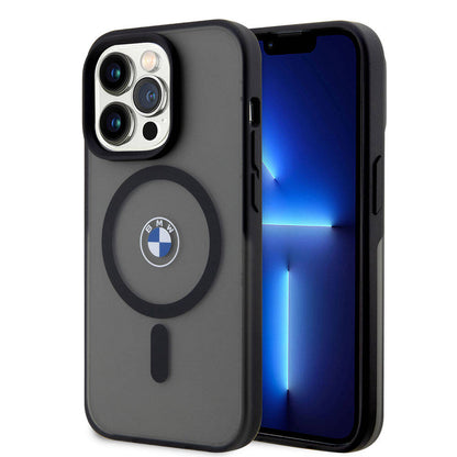 iPhone 15 Pro Kılıf BMW Orijinal Lisanslı M-safe Şarj Özellikli IML Baskı Logolu Buzlu Mat Kılıf