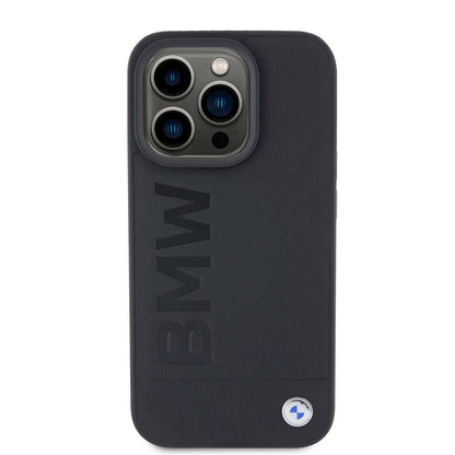 iPhone 15 Pro Kılıf BMW Orijinal Lisanslı M-safe Şarj Özellikli Sıcak Damga Logolu Deri Kılıf