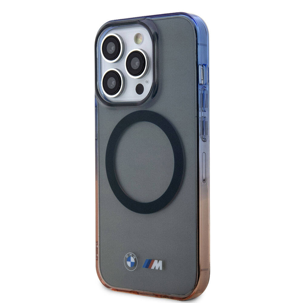 iPhone 15 Pro Kılıf BMW M-safe Şarj Özellikli Transparan Renkli Çerçeveli Orijinal Lisanslı Kılıf