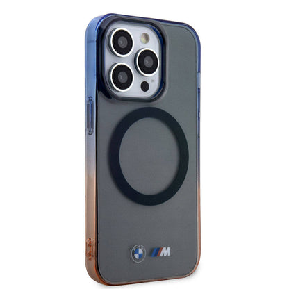 iPhone 15 Pro Kılıf BMW M-safe Şarj Özellikli Transparan Renkli Çerçeveli Orijinal Lisanslı Kılıf