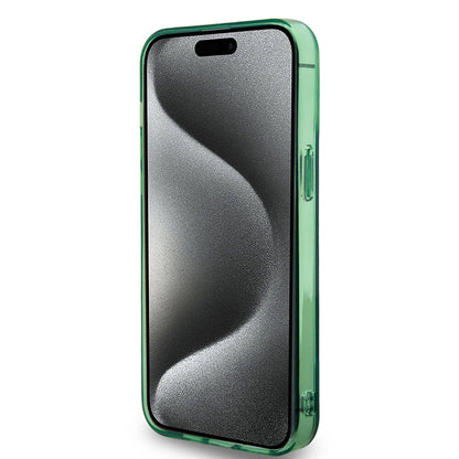 iPhone 15 Pro Kılıf BMW M-safe Şarj Özellikli Transparan Tricolor Stripes Orijinal Lisanslı Kılıf