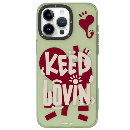 iPhone 15 Pro Kılıf Desenli Youngkit Happy Hearth Serisi Kılıf