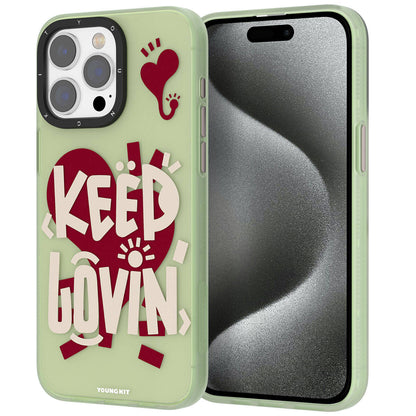 iPhone 15 Pro Kılıf Desenli Youngkit Happy Hearth Serisi Kılıf