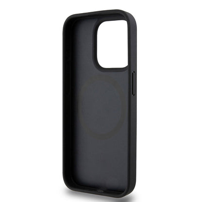 iPhone 15 Pro Kılıf DKNY Orjinal Lisanslı M-safe Şarj Özellikli 3D Yazılı Repeat Pattern Kılıf