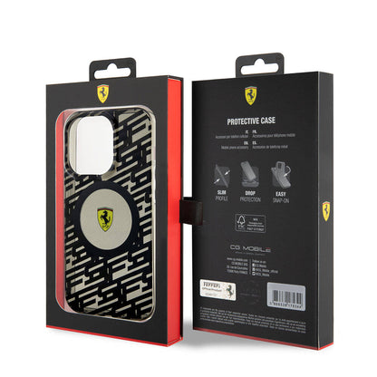 iPhone 15 Pro Kılıf Ferrari Orijinal Lisanslı M-safe Şarj Özellikli Multi SF Kılıf