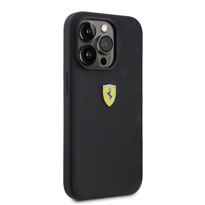 iPhone 15 Pro Kılıf Ferrari orijinal Lisanslı Metal Logolu SF Yazılı Kılıf