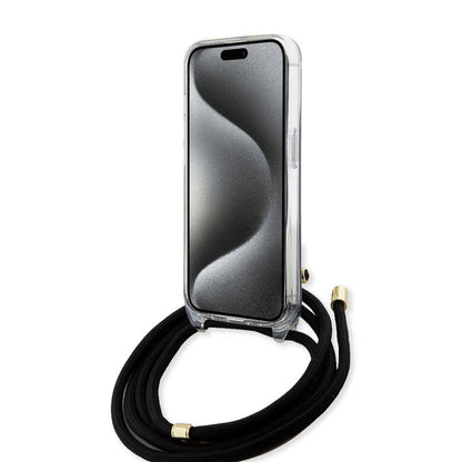 iPhone 15 Pro Kılıf Guess Orijinal Lisanslı Çapraz Kordon 4G Desenli Kılıf