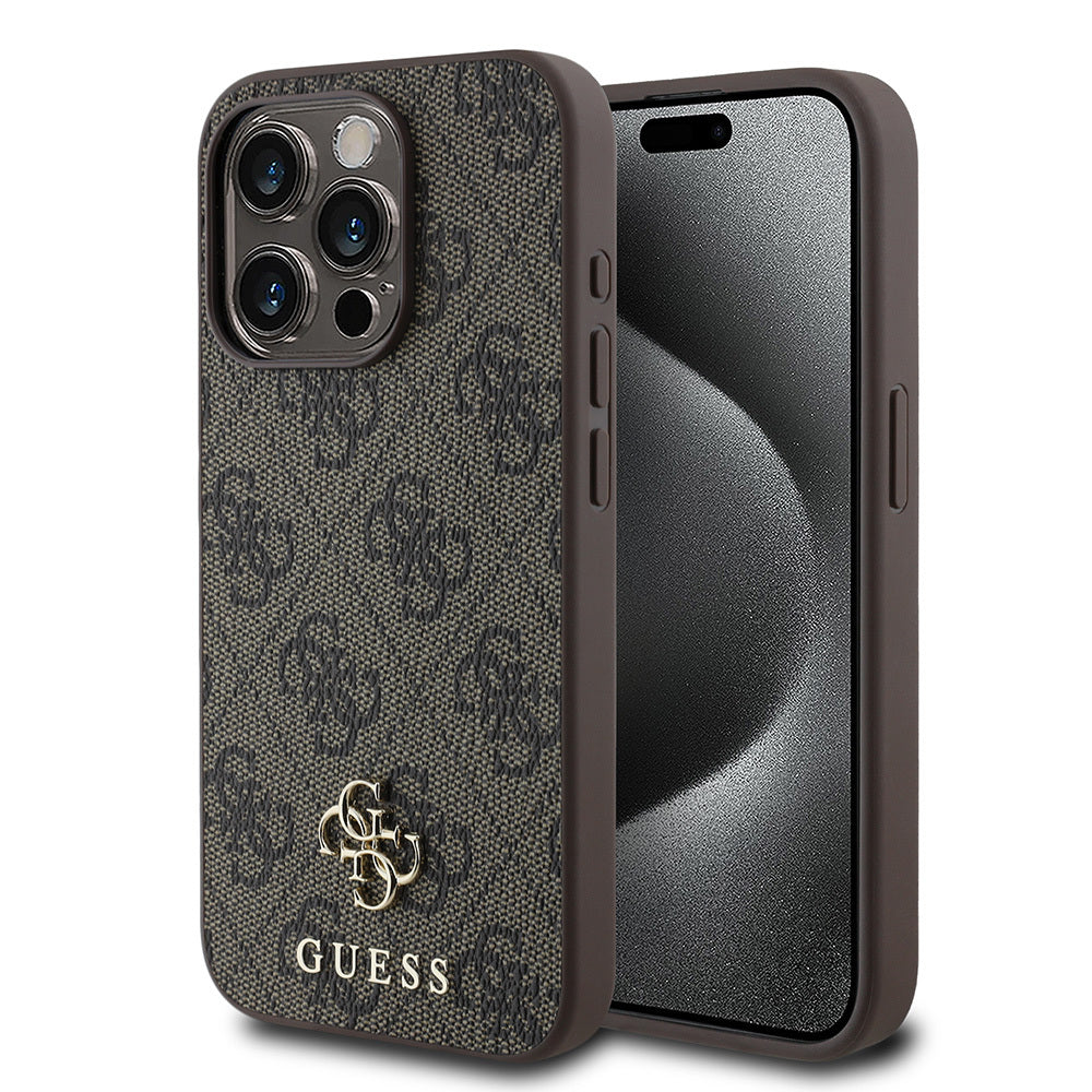 iPhone 15 Pro Kılıf Guess Orijinal Lisanslı M-safe Şarj Özellikli Small 4G Classic Kılıf