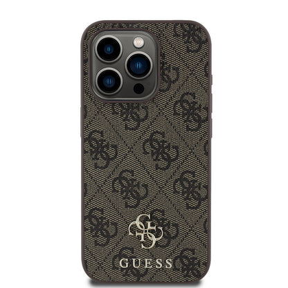 iPhone 15 Pro Kılıf Guess Orijinal Lisanslı M-safe Şarj Özellikli Small 4G Classic Kılıf