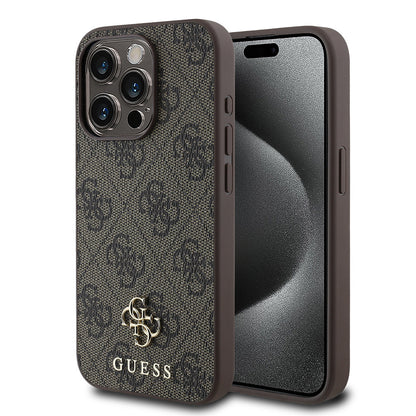 iPhone 15 Pro Kılıf Guess Orijinal Lisanslı M-safe Şarj Özellikli Small 4G Classic Kılıf