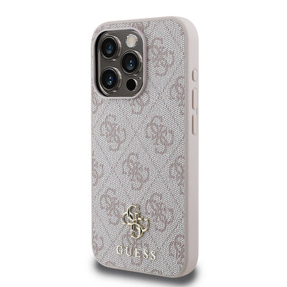 iPhone 15 Pro Kılıf Guess Orijinal Lisanslı M-safe Şarj Özellikli Small 4G Classic Kılıf
