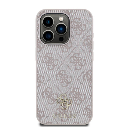 iPhone 15 Pro Kılıf Guess Orijinal Lisanslı M-safe Şarj Özellikli Small 4G Classic Kılıf