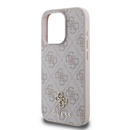 iPhone 15 Pro Kılıf Guess Orijinal Lisanslı M-safe Şarj Özellikli Small 4G Classic Kılıf