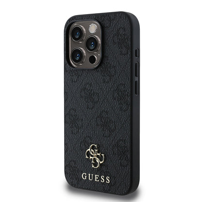 iPhone 15 Pro Kılıf Guess Orijinal Lisanslı M-safe Şarj Özellikli Small 4G Classic Kılıf