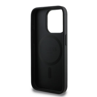 iPhone 15 Pro Kılıf Guess Orijinal Lisanslı M-safe Şarj Özellikli Small 4G Classic Kılıf