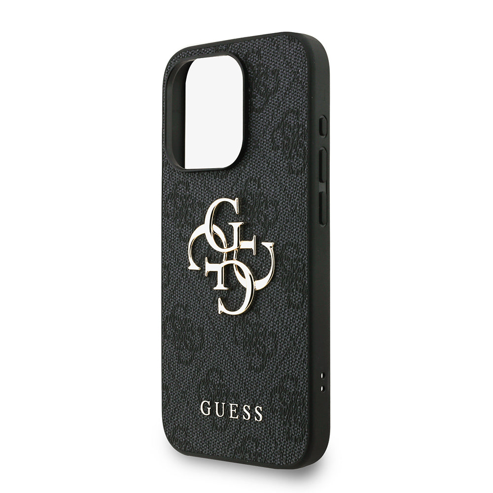 iPhone 15 Pro Kılıf Guess Orijinal Lisanslı PU Deri Bilek Askı İpli Metal Büyük 4G ve Yazı Logolu Kılıf