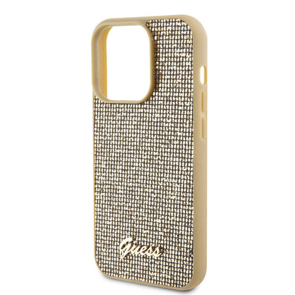iPhone 15 Pro Kılıf Guess Orijinal Lisanslı Yazı Logolu Disco Script Metal Kılıf