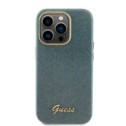 iPhone 15 Pro Kılıf Guess Orijinal Lisanslı Yazı Logolu Glitter Glossy Script Kılıf