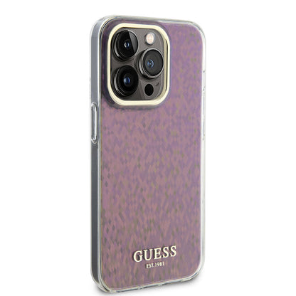 iPhone 15 Pro Kılıf Guess Orijinal Lisanslı Yazı Logolu Mirror Disco Kılıf