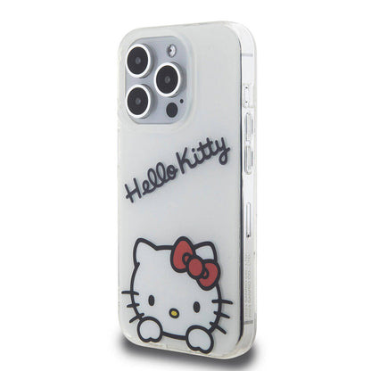 iPhone 15 Pro Kılıf Hello Kitty Orijinal Lisanslı Askılı Yazı ve İkonik Logolu Daydreaming Kılıf