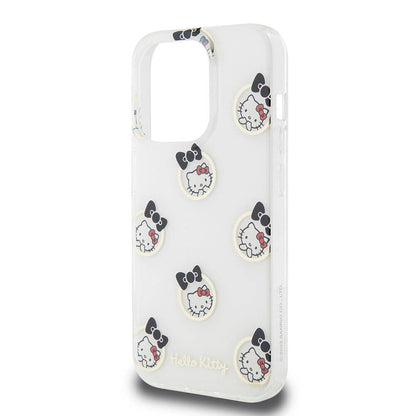 iPhone 15 Pro Kılıf Hello Kitty Orijinal Lisanslı Elektroplating Kaplama Kabarcık Baskılı Kılıf