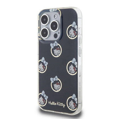 iPhone 15 Pro Kılıf Hello Kitty Orijinal Lisanslı Elektroplating Kaplama Kabarcık Baskılı Kılıf