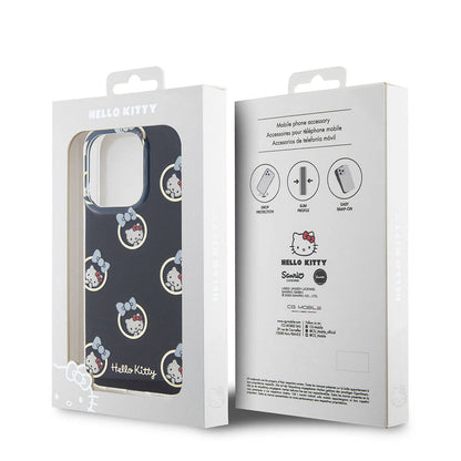 iPhone 15 Pro Kılıf Hello Kitty Orijinal Lisanslı Elektroplating Kaplama Kabarcık Baskılı Kılıf